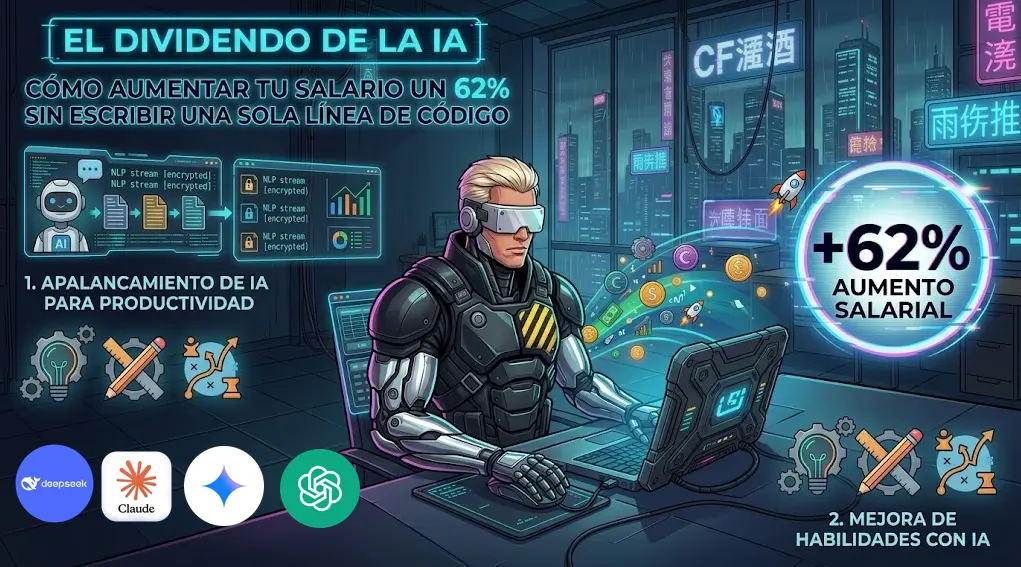 La IA está cambiando los salarios: cómo ganar hasta un 62% más sin programar
